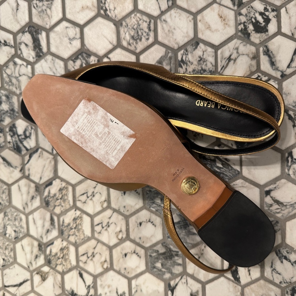 Veronica Beard Black and Gold Heels Never Worn - Picture 3 of 4
